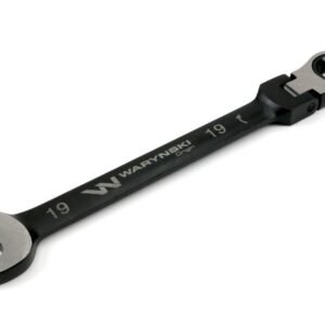 Klucz płasko-oczkowy 19 mm z grzechotką 72 zęby i przegubem Waryński [WMK084]