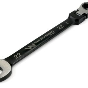 Klucz płasko-oczkowy 22 mm z grzechotką 72 zęby i przegubem Waryński [WMK087]