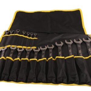 Zestaw kluczy płaskooczkowych z grzechotką standard w pokrowcu 19 szt rozmiary od 6-24 w standardzie ASME B107-2010   Waryński [WMK105]