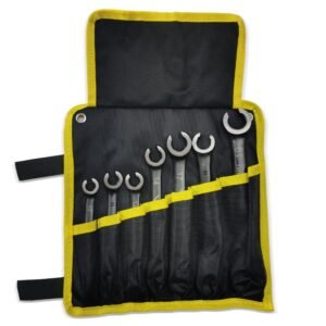 Zestaw kluczy oczkowych otwartych w pokrowcu 7 szt Waryński [WMK107]