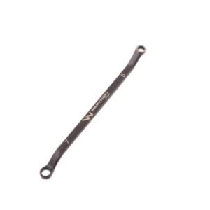 Klucz oczkowy odsadzony 6 x 7 mm. CrV standard ASME B107.9 Waryński [WMK113]