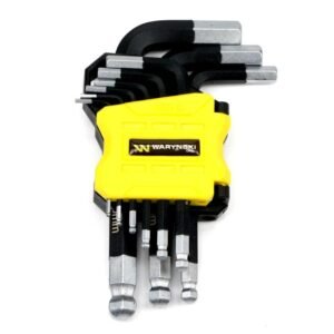 Zestaw kluczy HEX 1.5-10 mm ze stali S2 9el w uchwycie Waryński [WMK192]