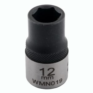 Nasadka sześciokątna 1/2". 12 mm. CrV50BV30. DIN 3124. Waryński [WMN019]