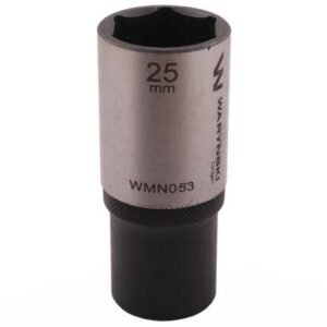 Nasadka sześciokątna 1/2". 25 mm. długa. CrV50BV30. DIN 3124. Waryński [WMN053]