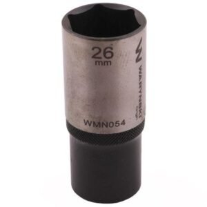 Nasadka sześciokątna 1/2". 26 mm. długa.  CrV50BV30. DIN 3124. Waryński [WMN054]