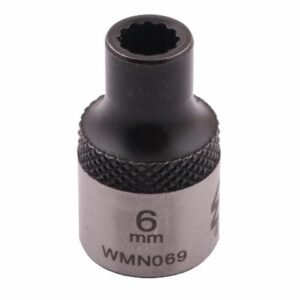 Nasadka dwunastokątna 3/8". 6 mm. CrV50BV30. DIN 3124. Waryński [WMN069]