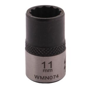 Nasadka dwunastokątna 3/8". 11 mm. CrV50BV30. DIN 3124. Waryński [WMN074]
