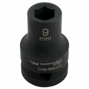 Nasadka udarowa sześciokątna 1/2". 9 mm. CrMo. DIN 3129. Waryński [WMU002]