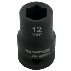 Nasadka udarowa sześciokątna 1/2". 12 mm. CrMo. DIN 3129. Waryński [WMU005]