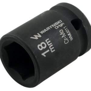 Nasadka udarowa sześciokątna 1/2". 18 mm. CrMo. DIN 3129. Waryński [WMU011]