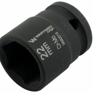 Nasadka udarowa sześciokątna 1/2". 22 mm. CrMo. DIN 3129. Waryński [WMU015]