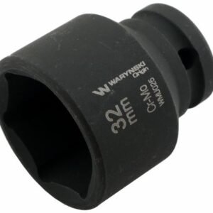 Nasadka udarowa sześciokątna 1/2". 32 mm. CrMo. DIN 3129. Waryński [WMU025]