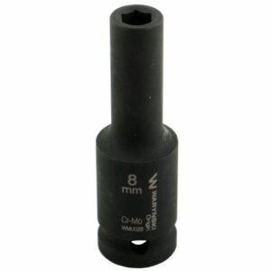 Nasadka udarowa sześciokątna długa 1/2". 8 mm. CrMo. DIN 3129. Waryński [WMU026]