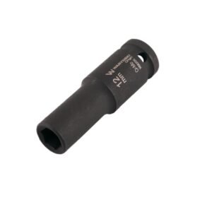 Nasadka udarowa sześciokątna długa 1/2". 12 mm. CrMo. DIN 3129. Waryński [WMU030]