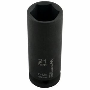 Nasadka udarowa sześciokątna długa 1/2". 21 mm. CrMo. DIN 3129. Waryński [WMU039]