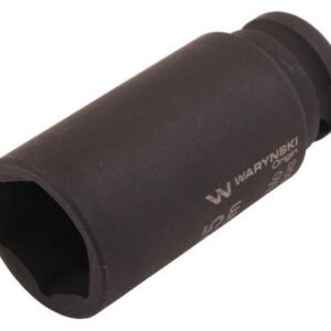 Nasadka udarowa sześciokątna długa 1/2" 27 mm. CrMo. DIN 3129. Waryński [WMU045]