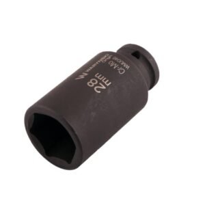 Nasadka udarowa sześciokątna długa 1/2". 28 mm. CrMo. DIN 3129. Waryński [WMU046]