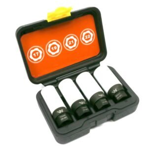 Zestaw nasadek udarowych 1/2 z uchwytem kluczowym. do awaryjnego odkręcania 5 el Waryński [WMU400]