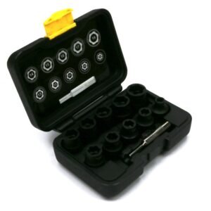 Zestaw nasadek udarowych 1/2 z uchwytem kluczowym do awaryjnego odkręcania 11 el Waryński [WMU401]