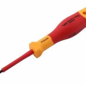 Wkrętak PH0 60 mm izolowany VDE stal S2 Waryński [WMW050]