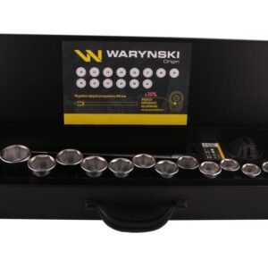 Zestaw nasadek 3/4 z odporną grzechotką i rękojeścią przegubową 16 el. Waryński [WMZ340]