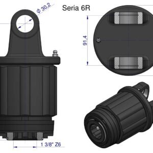 Sprzęgło zapadkowe wału Seria 6R 500 Nm - 1 3/8 Z6 WARYŃSKI [WR213633]