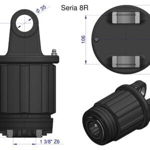 Sprzęgło zapadkowe wału Seria 8R 1000 Nm - 1 3/8 Z6 WARYŃSKI [WR213842]