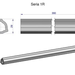 Rura wewnętrzna Seria 1R do wału 510 przegubowo-teleskopowego 29x4 mm 390 mm WARYŃSKI [WR2311390]