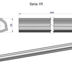 Rura wewnętrzna Seria 1R do wału 560 przegubowo-teleskopowego 29x4 mm 440 mm WARYŃSKI [WR2311440]