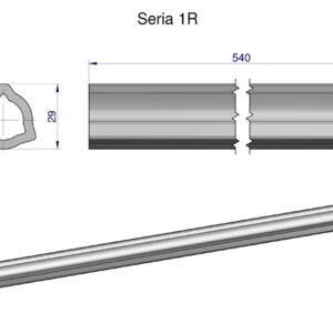 Rura wewnętrzna Seria 1R do wału 660 przegubowo-teleskopowego 29x4 mm 540 mm WARYŃSKI [WR2311540]