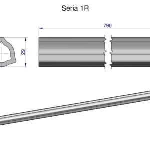 Rura wewnętrzna Seria 1R do wału 910 przegubowo-teleskopowego 29x4 mm 790 mm WARYŃSKI [WR2311790]
