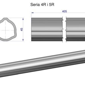 Rura wewnętrzna Seria 4R i 5R do wału 560 przegubowo-teleskopowego 45x3.8 mm 405 mm WARYŃSKI [WR2343405]