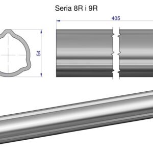 Rura wewnętrzna Seria 8R i 9R do wału 560 przegubowo-teleskopowego 54x5mm 405 mm WARYŃSKI [WR2383405]
