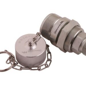 Komplet - zawór gniazdo M22x1.5 skręcane (50490020) z gwintowaną pokrywą/osłoną aluminiową Waryński [WRSM22GN-KP]