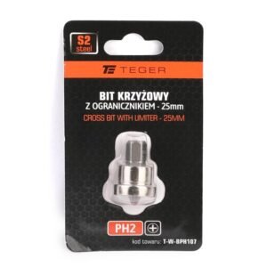 Bit krzyżowy PH 25 mm/PH2 - z ogranicznikiem / TEGER [T-W-BPH107]