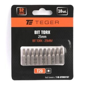 Bit TORX 25 mm/T20 (ZESTAW 10 SZT) / TEGER [T-W-BTORX107]
