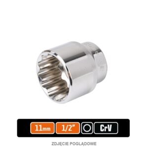 Klucz nasadowy 1/2" dwunastokątny 11 mm / TEGER [T-W-KND104]