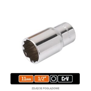 Klucz nasadowy 1/2" dwunastokątny długi 11 mm / TEGER [T-W-KND204]