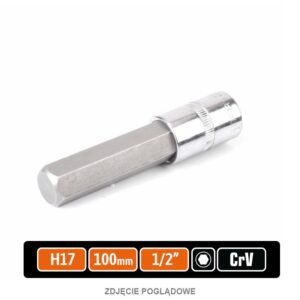 Klucz nasadowy 1/2" z bitem HEX 100 mm/H17 / TEGER [T-W-KNH209]