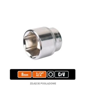 Klucz nasadowy 1/2" sześciokątny 8 mm / TEGER [T-W-KNS101]