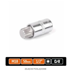 Klucz nasadowy 1/2" z bitem SPLINE 55 mm/M18 / TEGER [T-W-KNSP108]