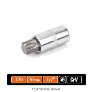 Klucz nasadowy 1/2" z bitem TORX 55 mm/T70 / TEGER [T-W-KNT110]