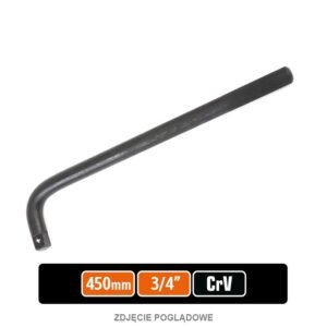 Pokrętło do nasadek TYP L 3/4" 450 mm - kute/ stal CrV 41V4 / TEGER [T-W-POKL105]