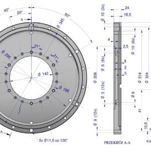 Pokrywa sprzęgła kompletna C-330/360 ORYGINAŁ URSUS [46411220U]