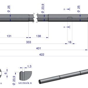 Wałek pedałów C-360 ORYGINAŁ URSUS [50427010U]