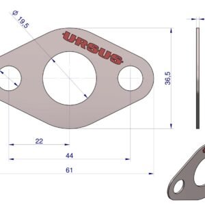 Uszczelka rury wodnej 950524 krążelit 0.8mm C-360 Zetor ( sprzedawane po 10 ) ORYGINAŁ URSUS [50505240U]