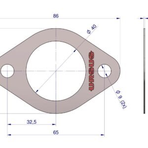 Uszczelka kolektora ssącego 950526 krążelit 0.8mm C-360 Zetor ( sprzedawane po 10 ) ORYGINAŁ URSUS [50505260U]