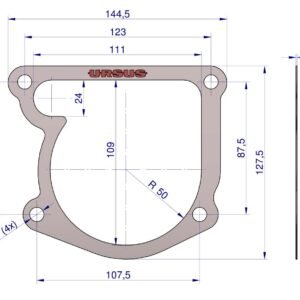 Uszczelka pompy wodnej 950613 krążelit 0.8mm C-360 Zetor ( sprzedawane po 10 ) ORYGINAŁ URSUS [50506130U]
