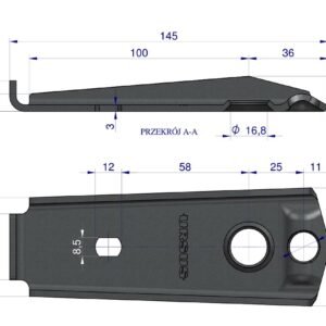 Dźwigienka wyłączająca napęd ciągnika C-360 ( sprzedawane po 3 ) ORYGINAŁ URSUS [50511131U]