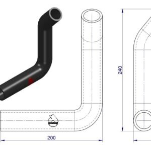 Rura ssąca - przewód gumowy 951306 C-360/Zetor (rura wody) ORYGINAŁ URSUS [50513060U]